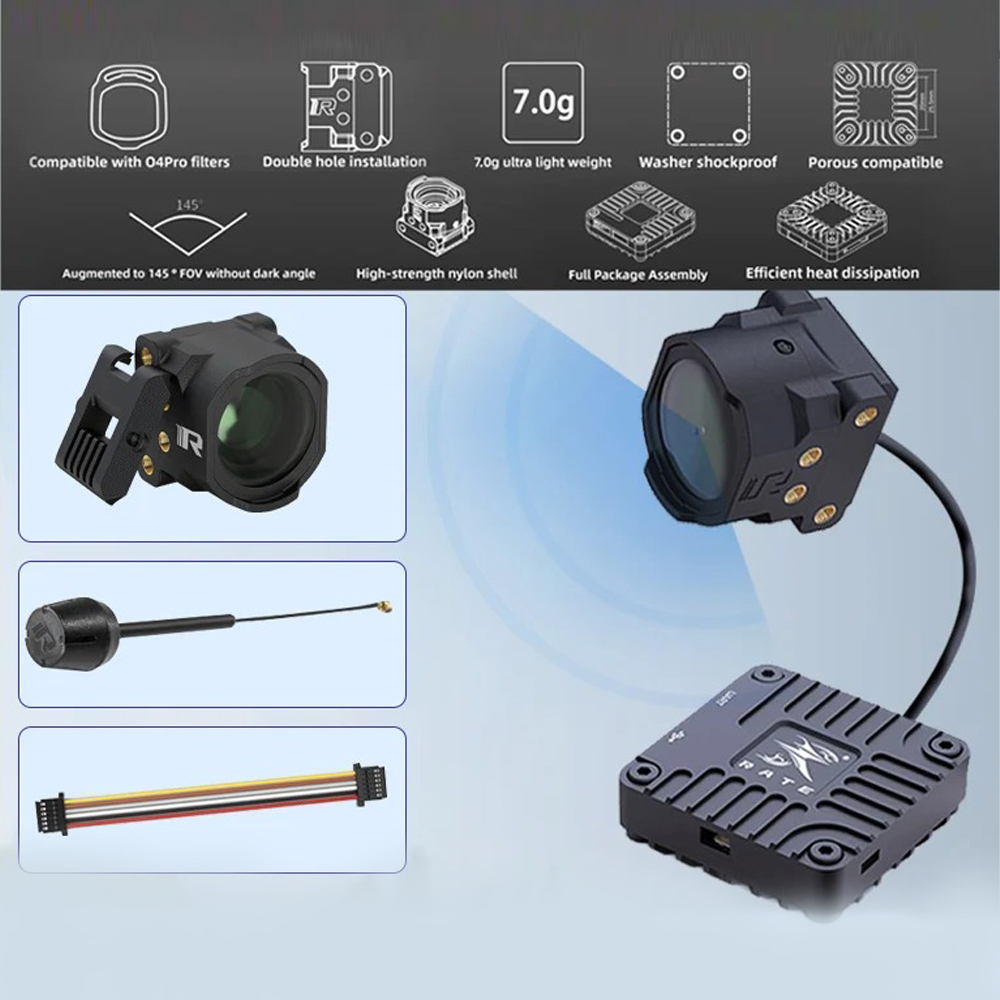 RATE O4 Lite Air Unit CNC Kit  - đánh giá và giá Drone Camera Case